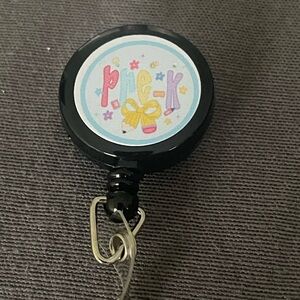 Black Retractable Badge Holder with Cute Design